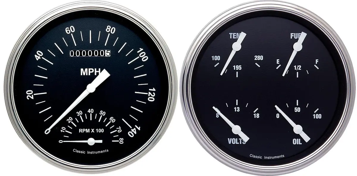 Classic Instruments Ct47Hr62 Vintage Gauge Set For 1947–1953 Chevy Pickup 1
