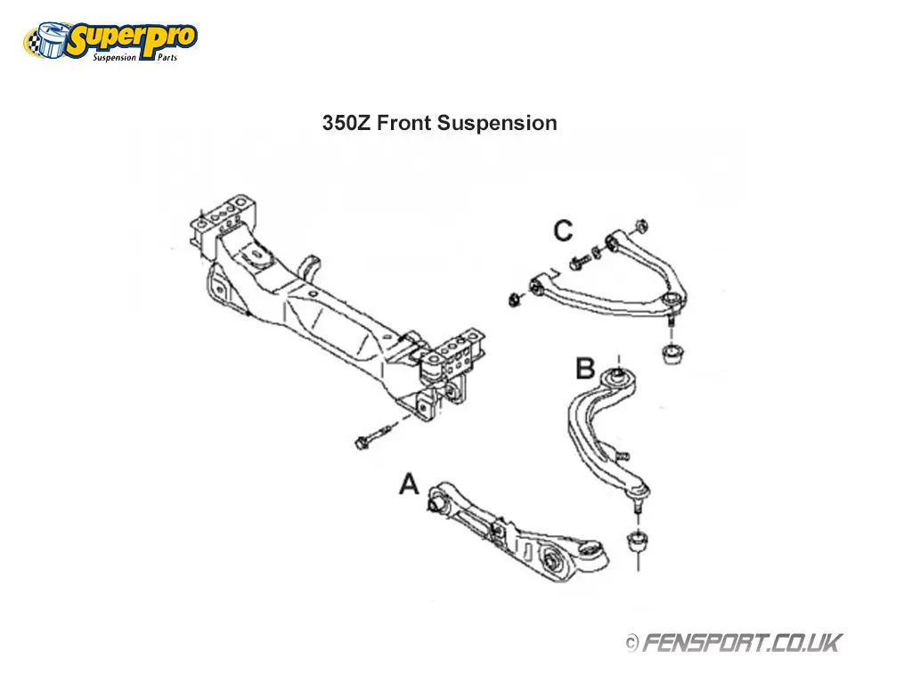 Superpro - Front Upper Control Arm - Inner Bush Kit - Camber Adjustable - 350Z Z33 & 370Z Z34 - Spf3297k 2