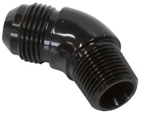 45° Npt To -6An Full-Flow Adapter – 1/2" Npt Male To -6An Female (Af523-06-08Blk) 1
