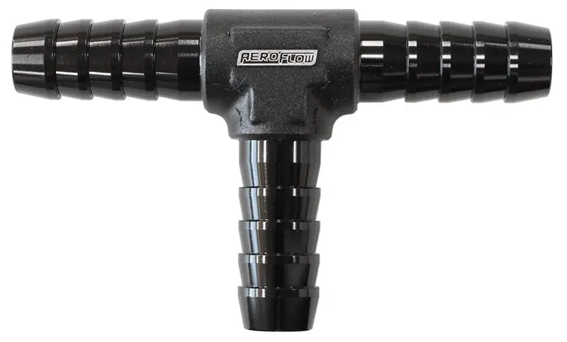 Anodized Aluminum T-Piece Fitting – 5/16" (8Mm) Od (Af64-4204Blk) 1
