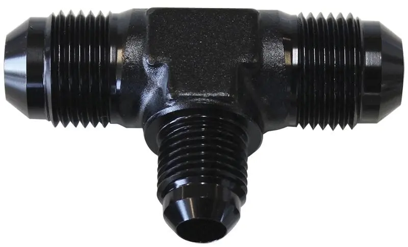 Flare An Black Stepped Tee Fitting: -10An Main With -8An Side Port 1