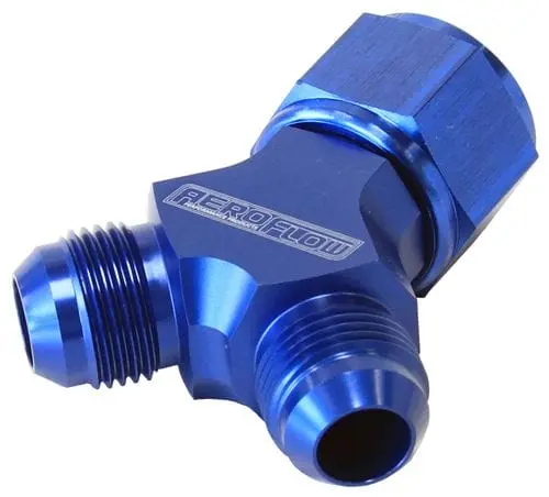 Billet Aluminum Y-Block Fitting With Female Flare, Part Af931-08-06 1
