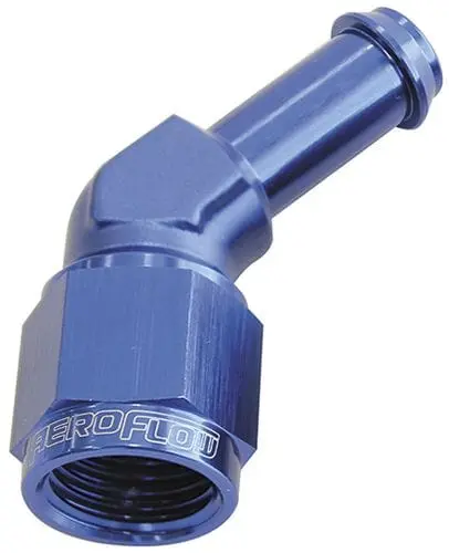 An-To-Barb Hose Fitting – 45° Elbow Adaptor From 3/8" Tube To -6An (Af412-06) 1