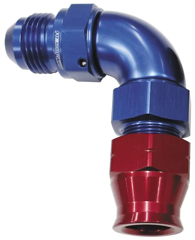 90° Tube-To-Male An Adapter - 3/8" Od Tube To -6An, Aluminum, Af137-06 1