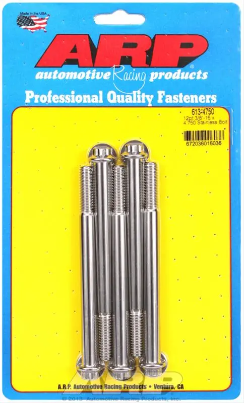 Arp 613-4750 Stainless Steel Bolts – Corrosion-Resistant Fasteners For Under-Hood Use 1