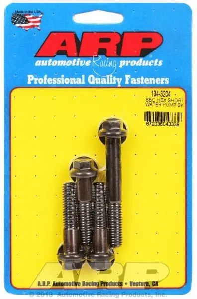 Ar134-3204 Black Oxide Water Pump Bolt Kit – Hex Head, Metric/Sae Mix 1