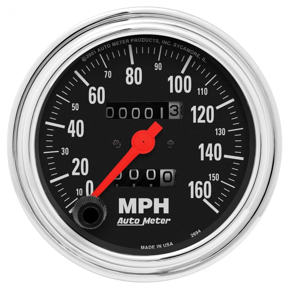 Traditional Chrome-Finished Mechanical Speedometer (Au2494) – Classic Dashboard Replacement 1