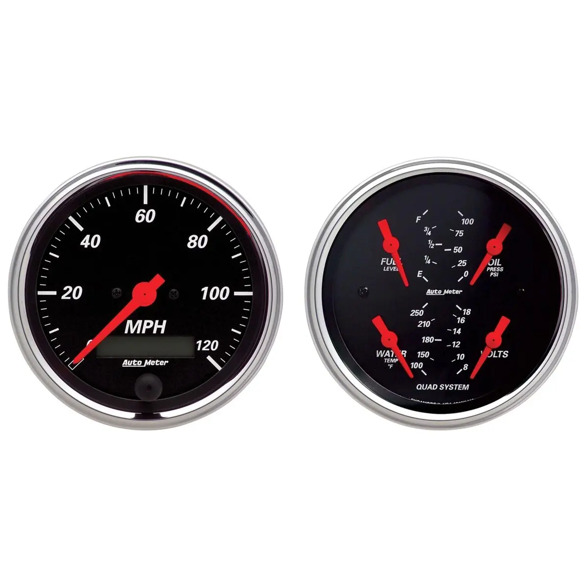 Autometer 1408 Designer Black Series Analog Gauge Kit – 5-Piece Dashboard Set 1