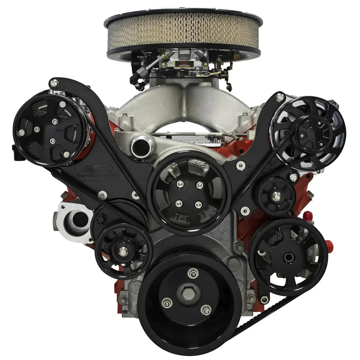 Billet Specialties Tru-Trac Serpentine Drive System – Blk13460Pa With A/C Compatibility 1