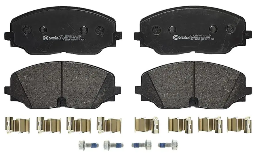 Brembo P85176 Low-Metallic Brake Pads – Quiet, Low-Dust Stopping Power 1