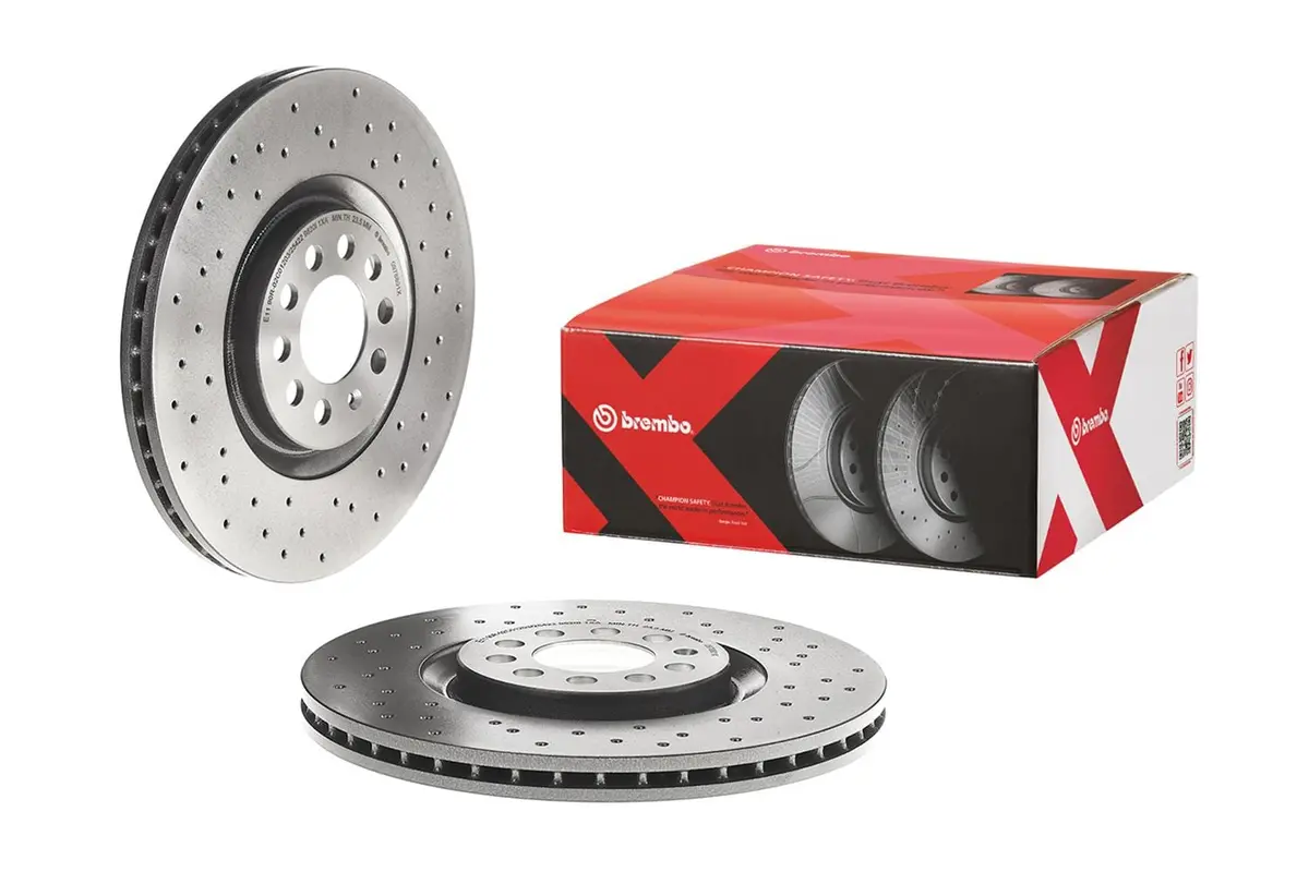 Brembo 09.7880.1X Uv-Coated Brake Rotors – Premium Drilled & Slotted, Corrosion-Resistant 1