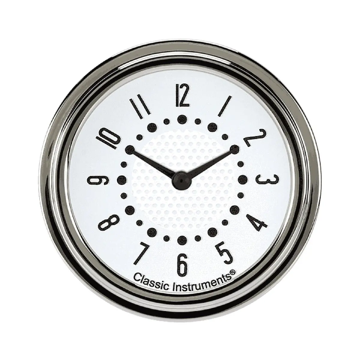 Classic Instruments Bet92W Bel Era Iii White-Dial Analog Clock With Chrome Bezel 1