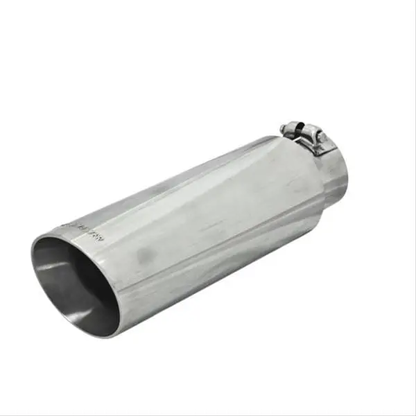 Flowmaster Stainless Steel Exhaust Tip - 4" Round, Angle-Cut, Model 15398 1