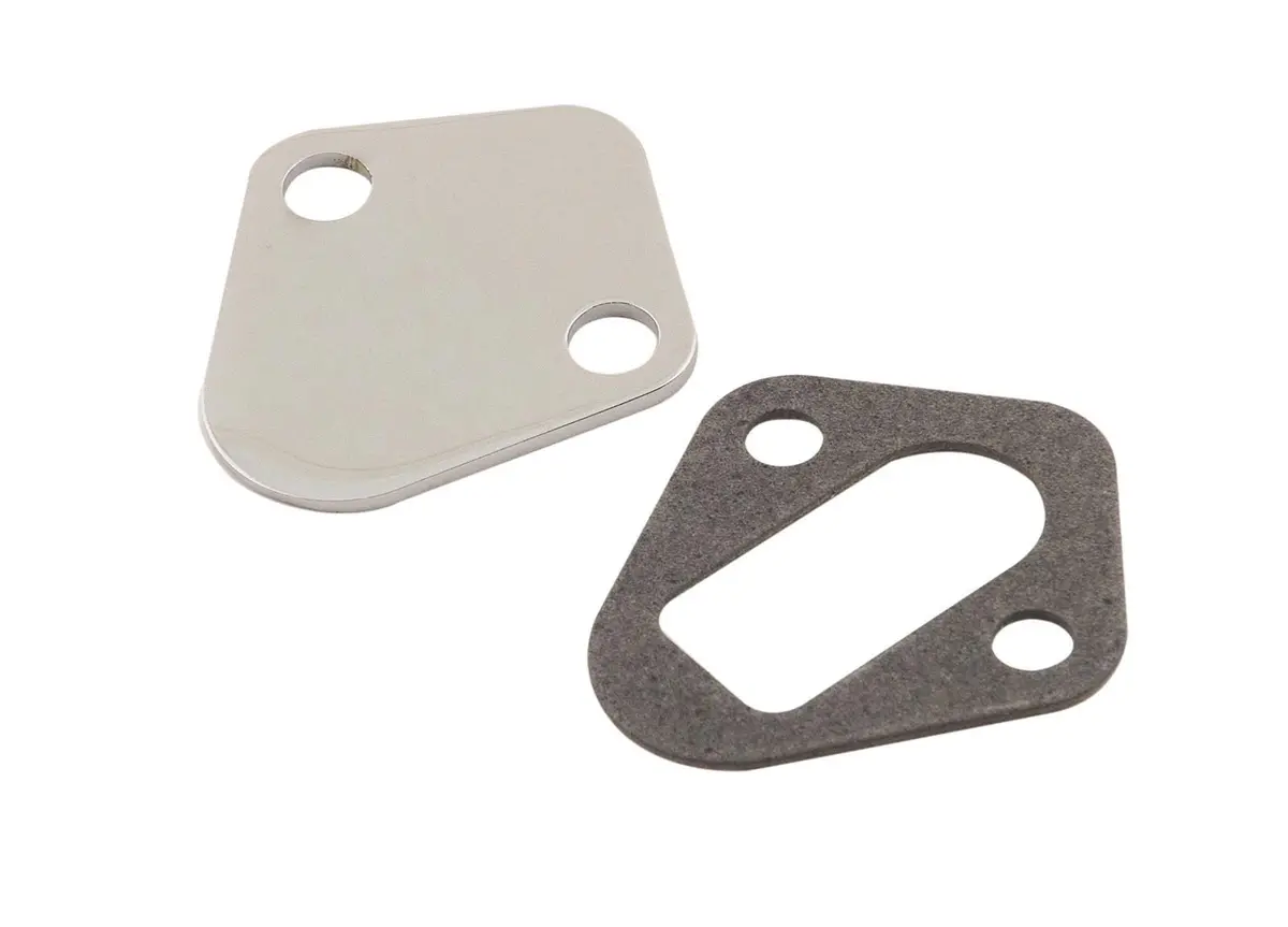 Mr. Gasket 1516 Chrome Fuel Pump Block-Off Plate – Stylish Cover For Disabled Mechanical Pumps 1