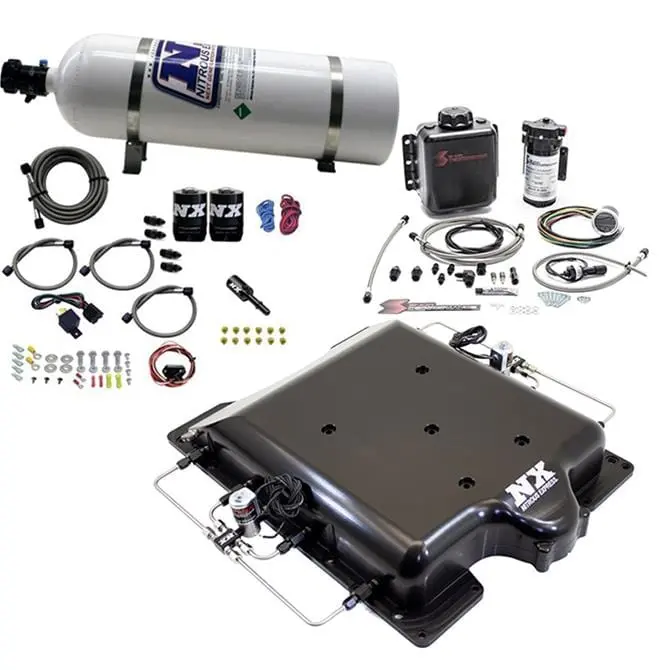 Nitrous Express 20972Bmf-15 Hellcat-Specific Billet Supercharger Lid With Nitrous & Meth Ports 1