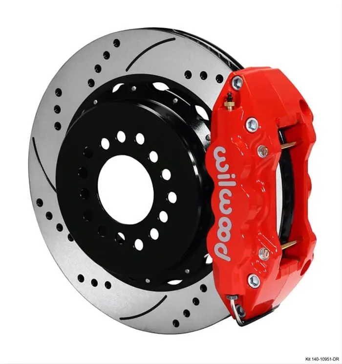 Wilwood Aero4 Rear Big Brake Kit – 140-10951-Dr, High-Performance Caliper & Rotor Set 1